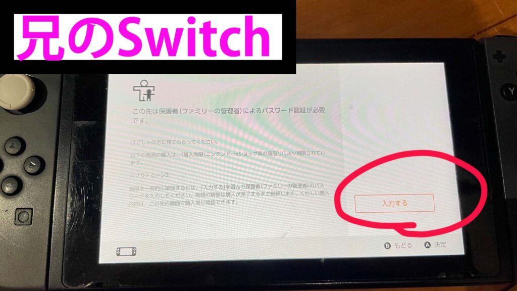 Switchで1個のダウンロードソフトを兄弟で使う説明