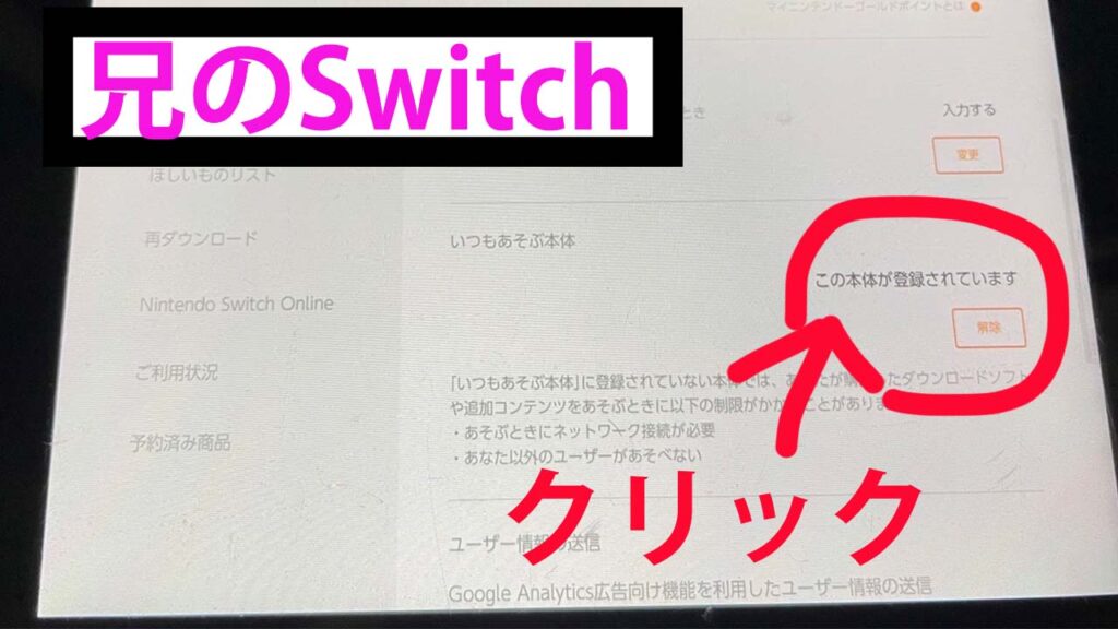 Switchで1個のダウンロードソフトを兄弟で使う説明